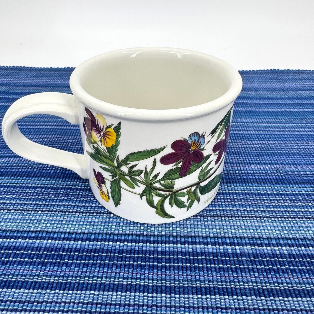Portmeirion Botanic Garden Tea Cup Mug 8 oz Viola Tricolor SINGLE Vintage
